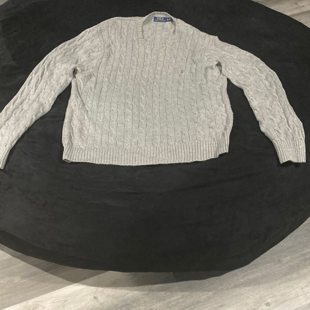 Polo by Ralph Lauren Light Gray Sweater good condition